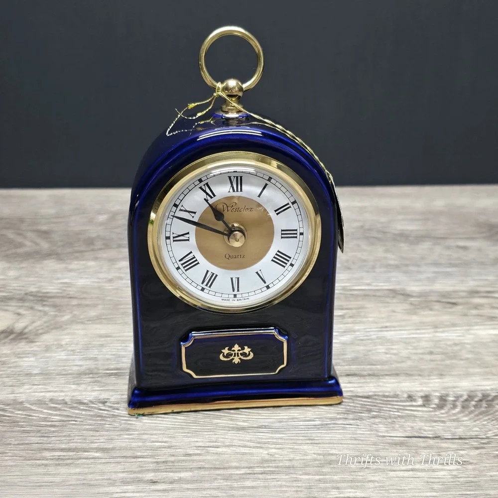 Vintage Westclox Clock - Handmade - Beautiful Blue - Collection Piece ‎ - Rare